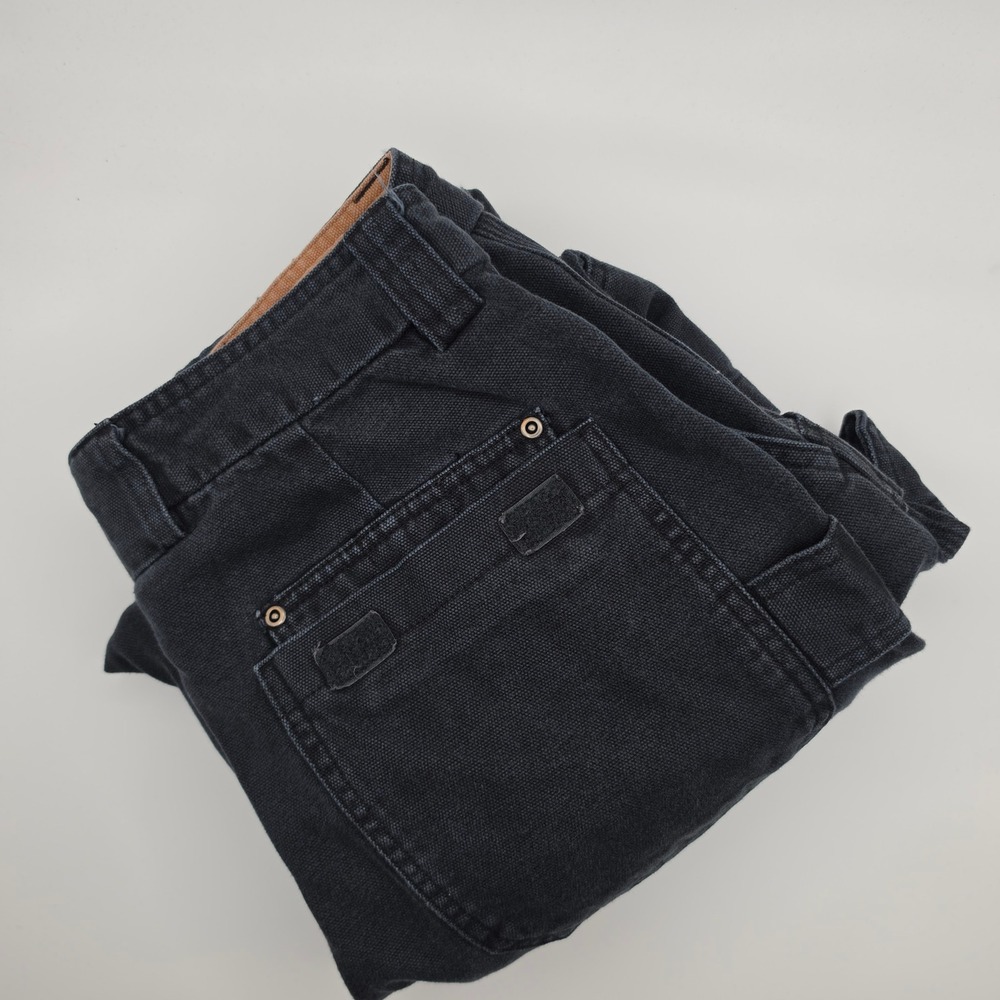 Duluth Trading Co Cargo Pants Mens 35x30 Black Outdoor Fire Hose Canvas Workwear